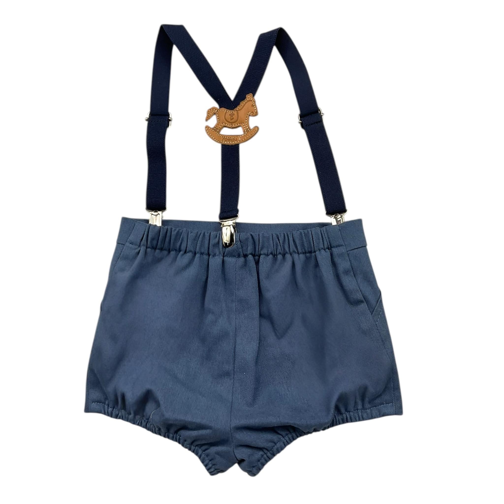 YOEDU salopette tinta unita modello bermuda Blu per Neonato 3050 BLU YOEDU 