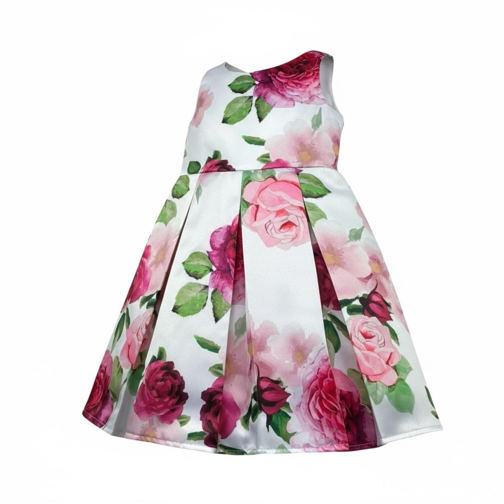Meilisa Bai Abito Cerimonia Giromanica Stampa Fantasia Fiori per Bambina FL6283 ROSA MEILISA BAI 