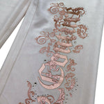 Juicy Couture Pantalone Tinta Unita In Velluto per Bambina JBX6669 PANNA JUICY COUTURE 