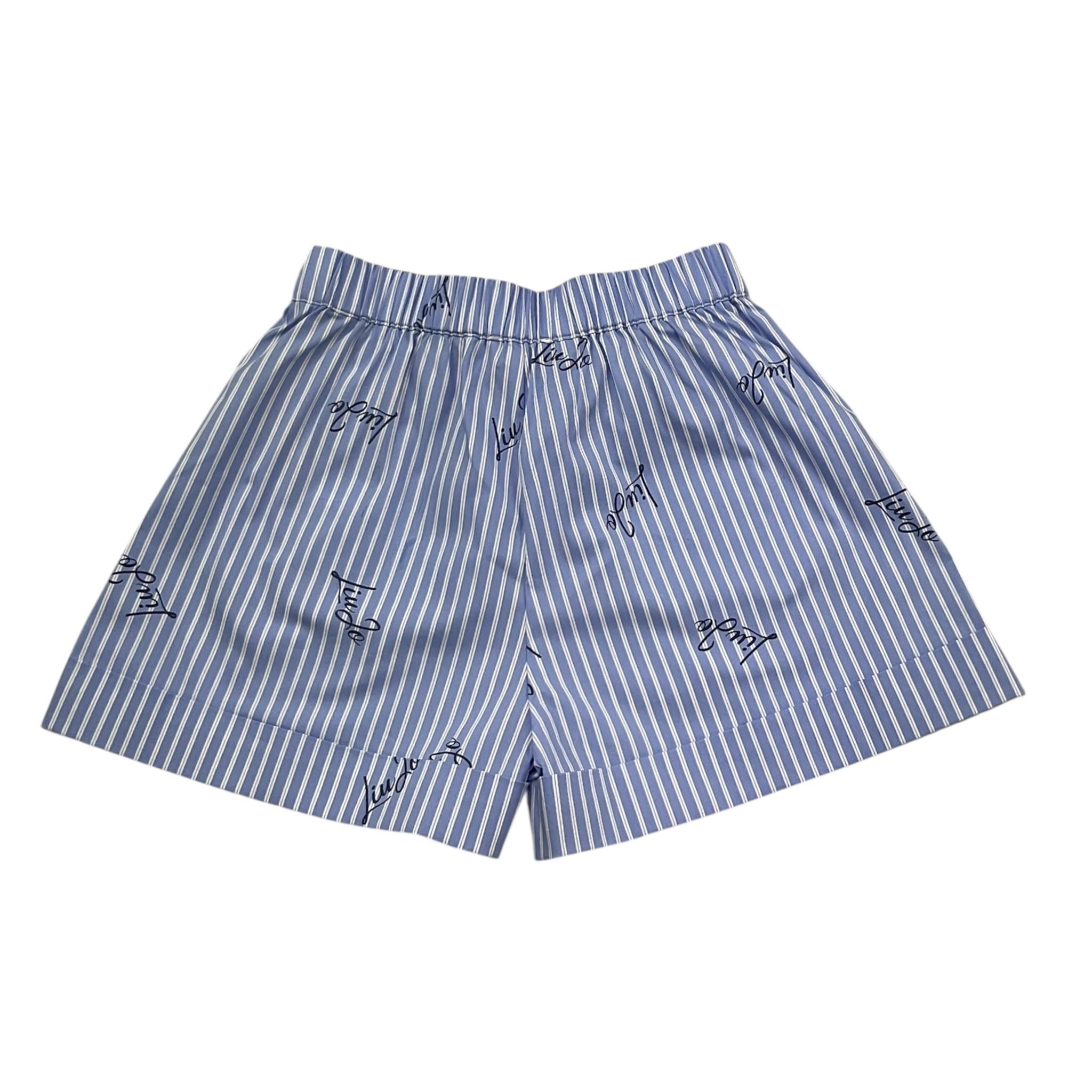 Liu Jo Short Tinta Unita con Fantasia A Righe per Bambina KA5051X AZZURRO LIU JO 
