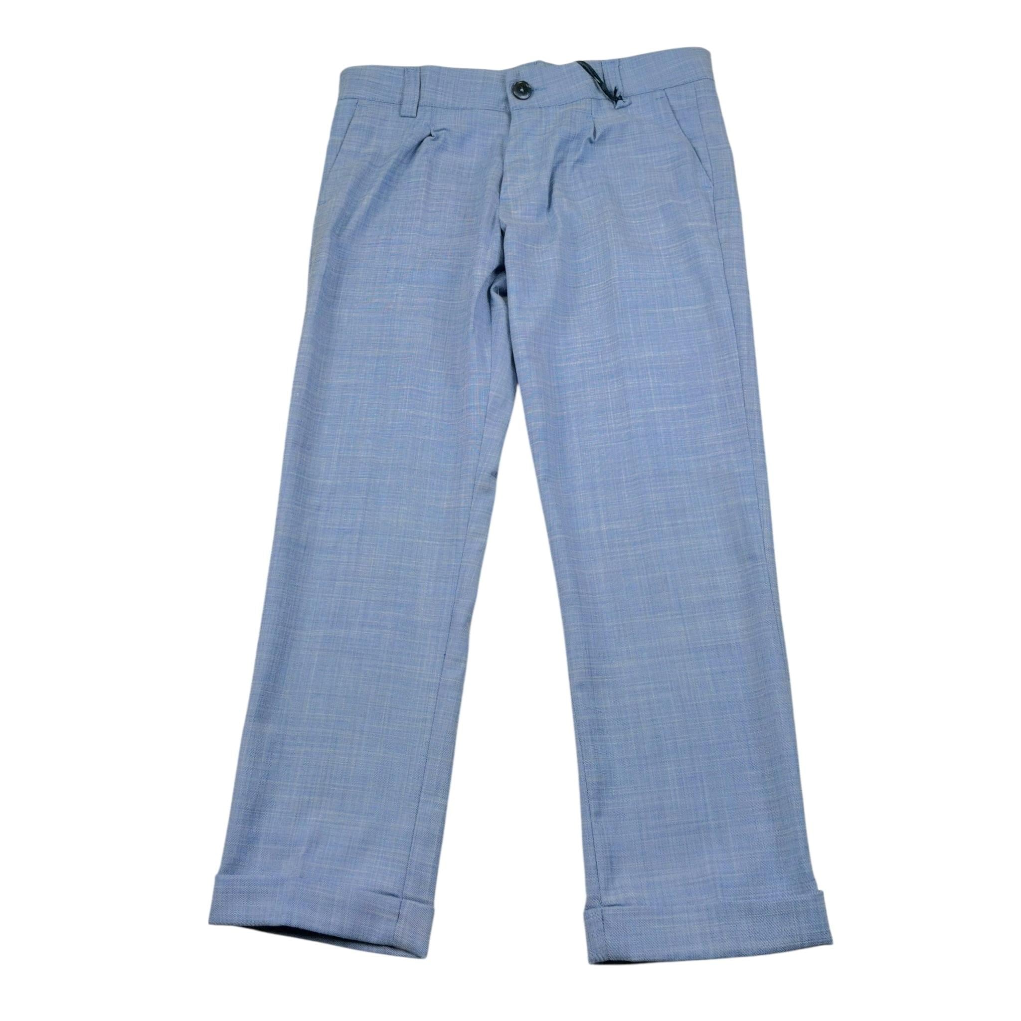 Manuel & Frank Pantalone Tinta Unita con Girovita Regolabile per Bambino MF1497R AZZURRO MANUEL & FRANK 