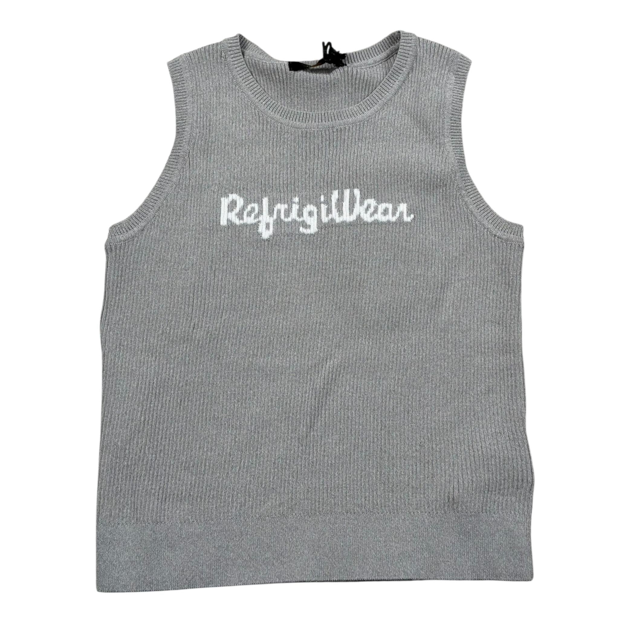 Refrigiwear Top Giromanica Tinta Unita con Stampa Logo per Bambina 334TRFJS25 GRIGIO REFRIGIWEAR 