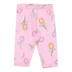 Monnalisa Leggins Tinta Unita con Stampa per Neonata 31A400 ROSA MONNALISA 