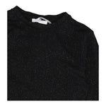 LU LU BY MISS GRANT abito manica lunga tinta unita girocollo con brillantini Nero per Bambina LL3256 NERO LU LU BY MISS GRANT 