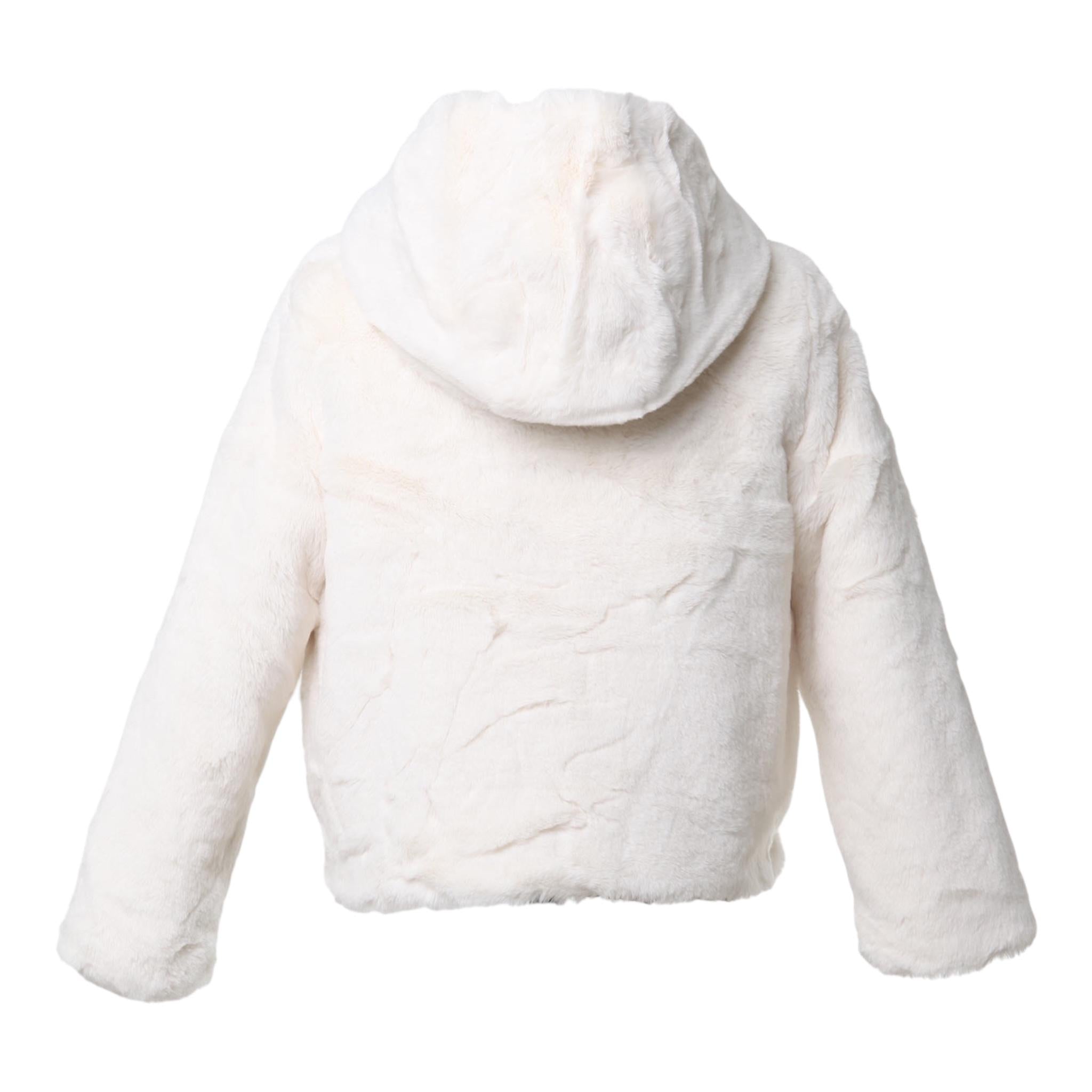 SUNS  giubbino tinta unita reversibile in pelliccia Panna per Bambina GBS5355D PANNA SUNS 