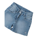 I Do Short In Denim Tinta Unita con Girovita Regolabile per Bambina 4B537 AZZURRO I DO 