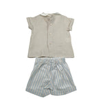 La Stupenderia Completo 2 Pezzi Camicia-Bermuda per Neonato TBCT57 BEIGE LA STUPENDERIA 
