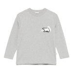 IL GUFO shirt girocollo tinta unita con stampa Grigio per Bambino A24TA350MF002J GRIGIO IL GUFO 