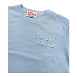 Saint Barth T-Shirt Girocollo Tinta Unita con Stampa per Bambino POT00020123 AZZURRO SAINT BARTH 