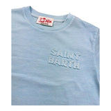 Saint Barth T-Shirt Girocollo Tinta Unita con Stampa per Bambino POT00020123 AZZURRO SAINT BARTH 
