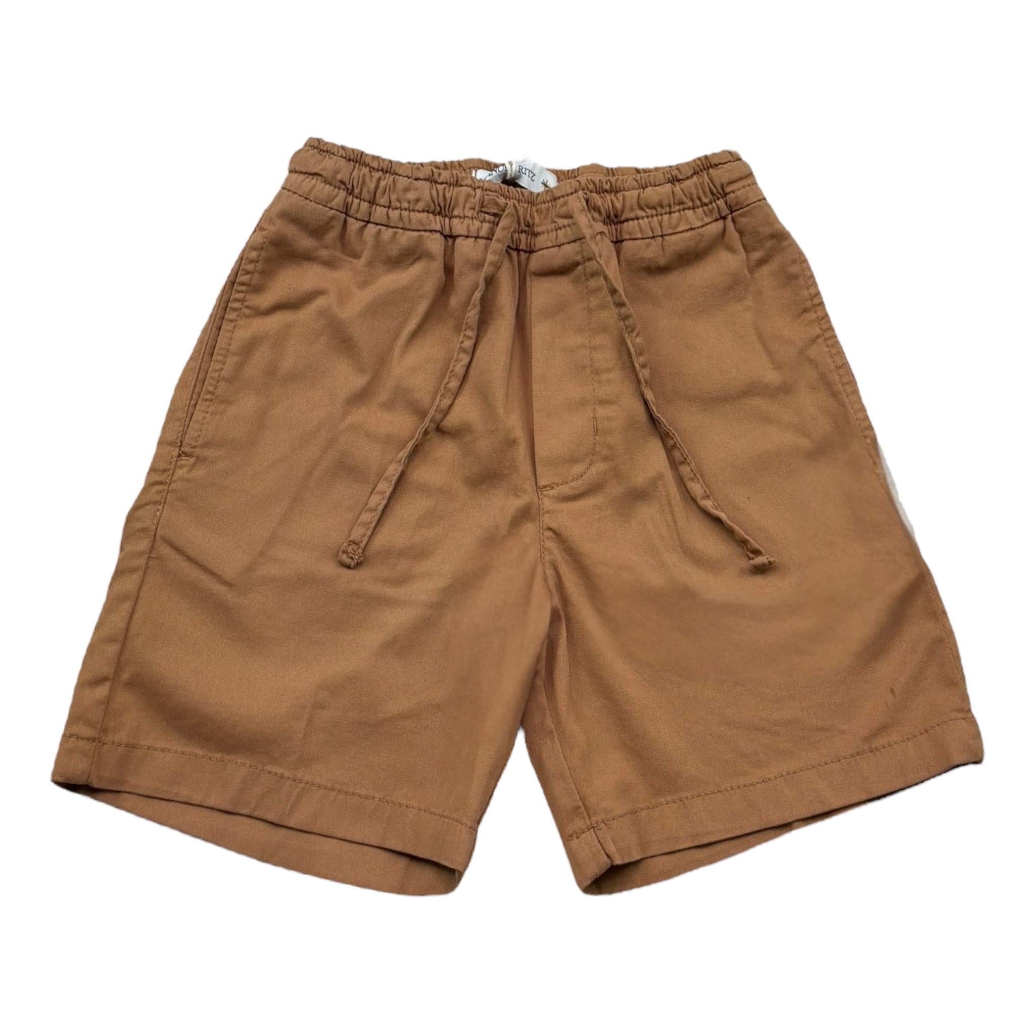 Manuel Ritz Bermuda Tinta Unita con Elastico In Vita per Bambino MR3017X MARRONE MANUEL RITZ 