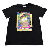 Gavroche T-Shirt Girocollo tinta unita con Stampa Nero per Bambino B928 NERO GAVROCHE 