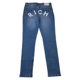 John Richmond Jeans Tinta Unita 5 Tasche Azzurro per Bambino