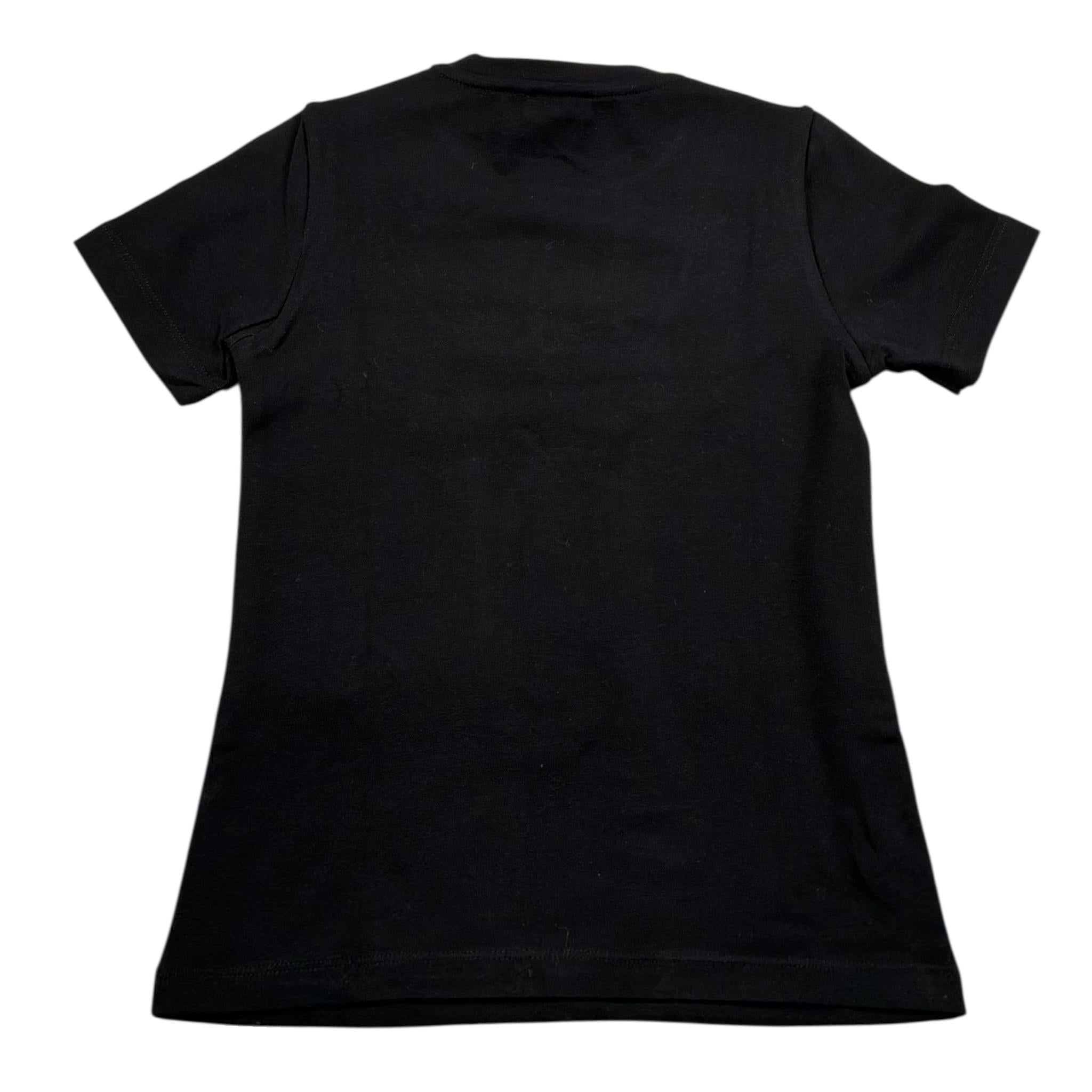 Elisabetta Franchi T-Shirt Girocollo Tinta Unita con Stampa per Bambina EFTS188 NERO ELISABETTA FRANCHI 