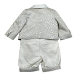 Petit Completo 5 Pezzi Giacca-Camicia-Bermuda-Cravatta-Gilet  per Neonato S3515478C PANNA PETIT 