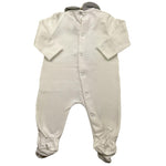 LE BEBE' tutina tinta unita con stampa orso Bianco per Neonata LBG4858 BIANCO LE BEBE' 