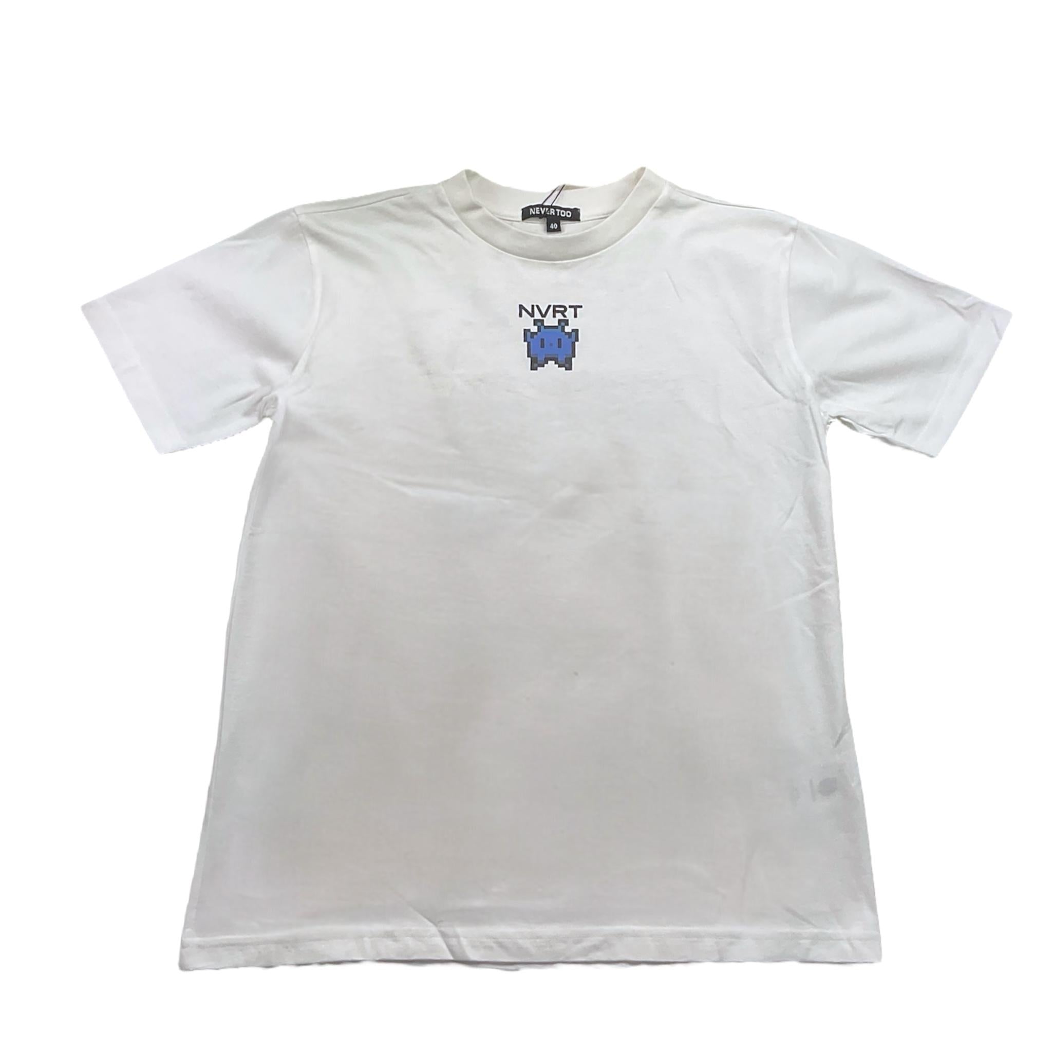 NEVER TOO t-shirt girocollo tinta unita con stampa Bianco per Bambino NT2072R BIANCO NEVER TOO 