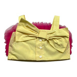 Miss Grant Top Giromanica Tinta Unita con Tulle per Bambina MG1353J GIALLO MISS GRANT 