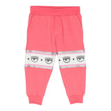 Chiara Ferragni Pantalone Tinta Unita Modello Tuta Con Stampa Fragola Per Bambina