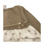 ELISABETTA FRANCHI set abito bicolore con culotte Beige/bianco per Neonata 004121903 BEIGE/BIANCO ELISABETTA FRANCHI 