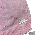 Le Bebe' Cappello Tinta Unita con Ricami per Neonata LBG6221 ROSA LE BEBE' 