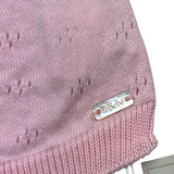 Le Bebe' Cappello Tinta Unita con Ricami per Neonata LBG6221 ROSA LE BEBE' 