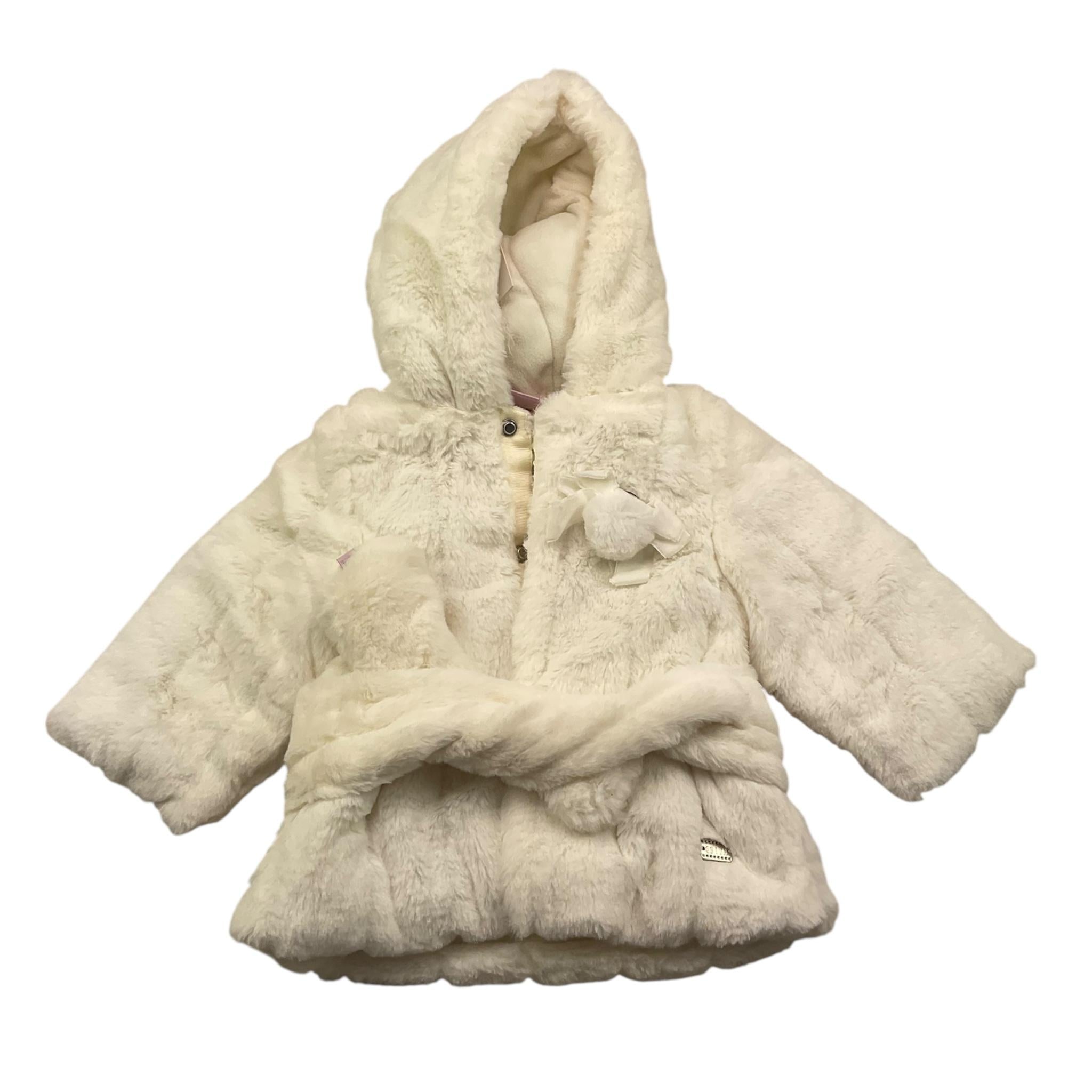 EBITA pelliccia tinta unita cn cappuccio Panna per Neonata 3539 PANNA EBITA 