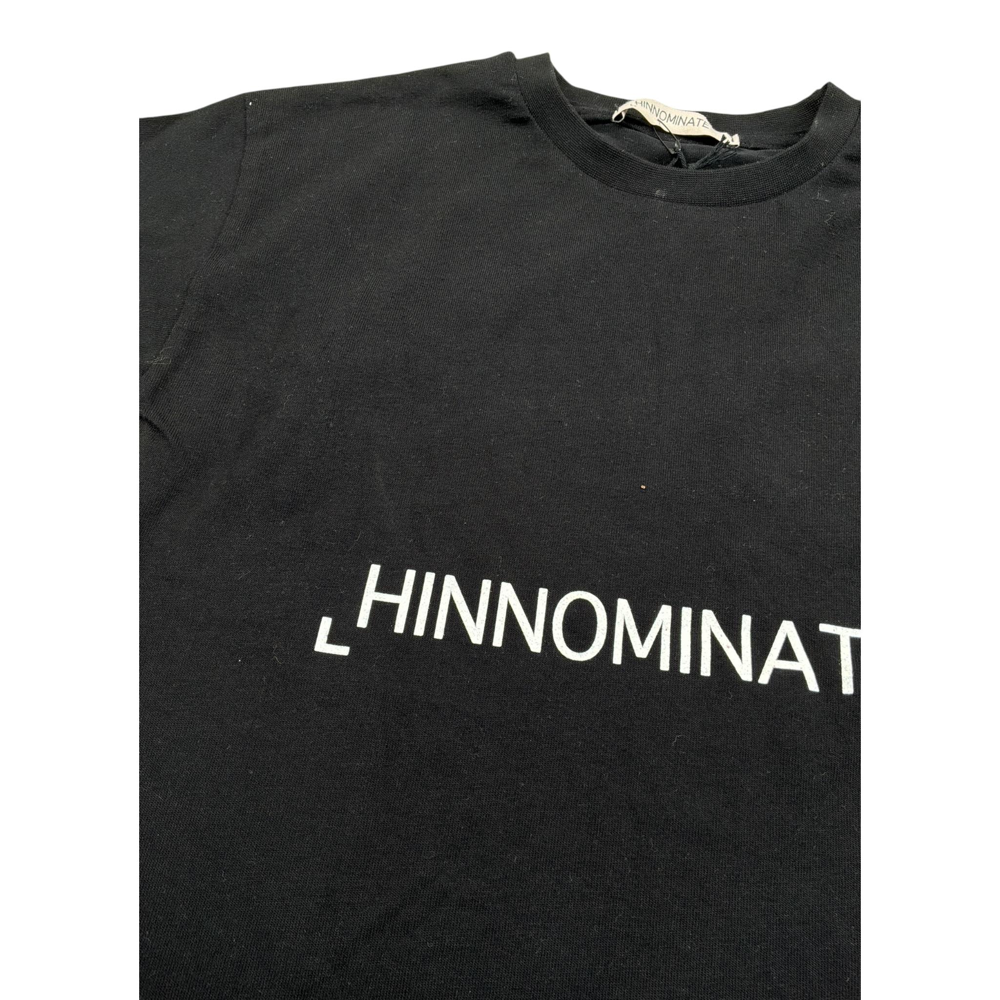 Hinnominate T-Shirt Girocollo tinta unita con Stampa Logo Nero per Bambino 3632M0018 NERO HINNOMINATE 