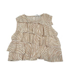 Y-Clu Camicia Giromanica Tinta Unita con Fantasia Zebrata per Bambina Y21006 BEIGE Y-CLU 