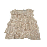 Y-Clu Camicia Giromanica Tinta Unita con Fantasia Zebrata per Bambina Y21006 BEIGE Y-CLU 