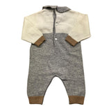 LE BEBE' tutina bicolore con stampa Bianco/grigio per Neonato LBB47044 BIANCO/GRIGIO LE BEBE' 