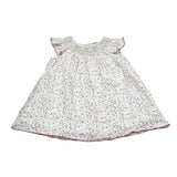 Babidu Abito Tinta Unita con Stampa per Neonata 90406 BIANCO BABIDU 