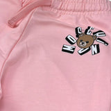 Moschino Pantalone Tinta Unita con Stampa per Bambina HDP06Z ROSA MOSCHINO 