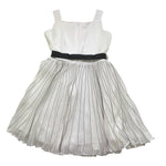 Liu Jo Abito Tinta Unita con Cintura E Fantasia A Righe per Bambina GA5070 BIANCO LIU JO 