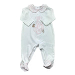 Le Bebe Tutina Manica Lunga Tinta Unita per Neonata LBG6284 BIANCO LE BEBE 