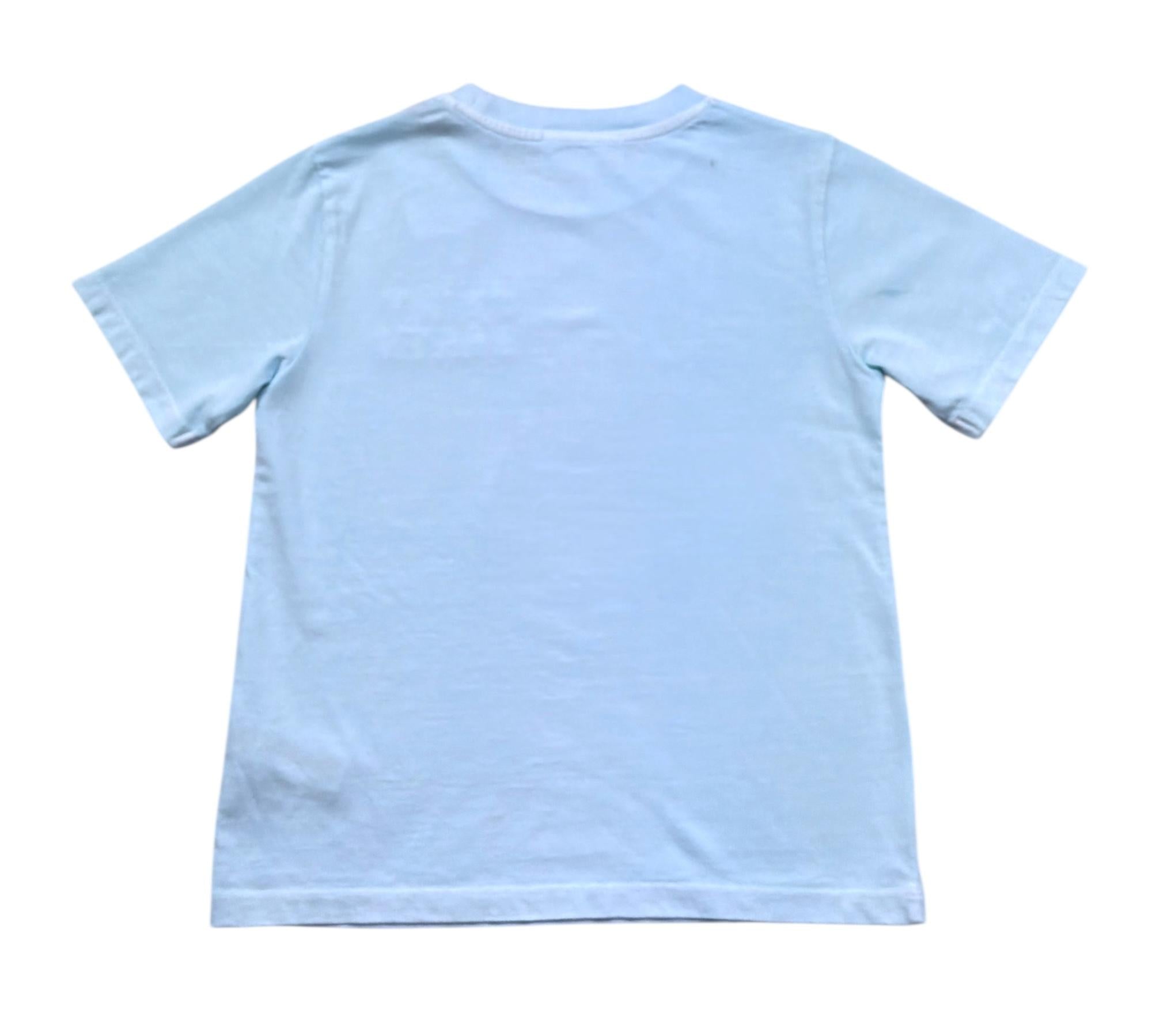 Saint Barth T-Shirt Girocollo Tinta Unita con Stampa per Bambino POT00020123 AZZURRO SAINT BARTH 