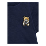 Moschino T-Shirt Girocollo Tinta Unita con Logo per Neonato MUM04E BLU MOSCHINO 