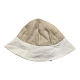 La Stupenderia Cappello Bicolore Con Laccetto Bianco/Beige Per Neonata