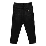 EMPORIO ARMANI jeans tinta unita con logo Nero per Bambino 6D4J79 NERO EMPORIO ARMANI 