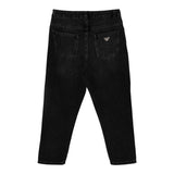 EMPORIO ARMANI jeans tinta unita con logo Nero per Bambino 6D4J79 NERO EMPORIO ARMANI 