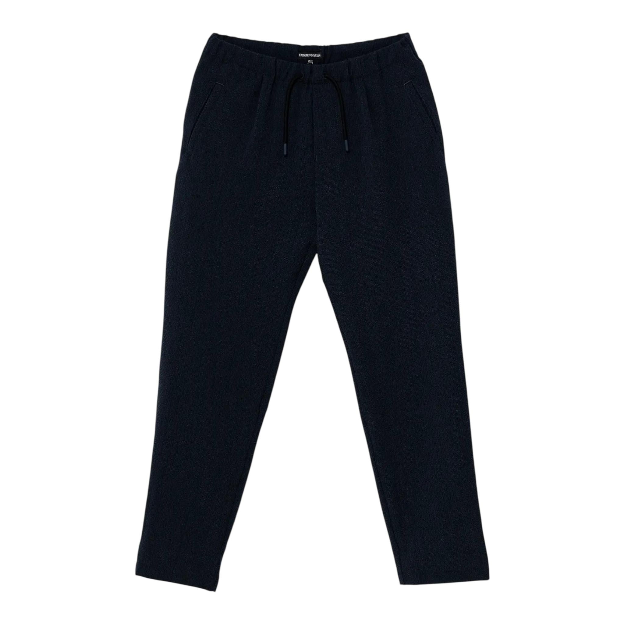 Emporio Armani Pantalone Tinta Unita con Elastico In Vita per Bambino EB000107 BLU EMPORIO ARMANI 