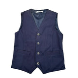 Over-D Gilet Tinta Unita con Bottoni per Bambino OK739SGL BLU OVER-D 
