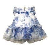 Angel'S Face Weiß/Blau Tüll Halbarmkleid für Baby Mädchen