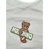 Moschino set Tutina Manica Lunga Tinta Unita con Logo-bavetta per Neonato MOY05L PANNA MOSCHINO 