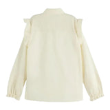 Scotch & Shrunk Camicia Tinta Unita con Ricami per Bambina 179329 AVORIO SCOTCH & SHRUNK 