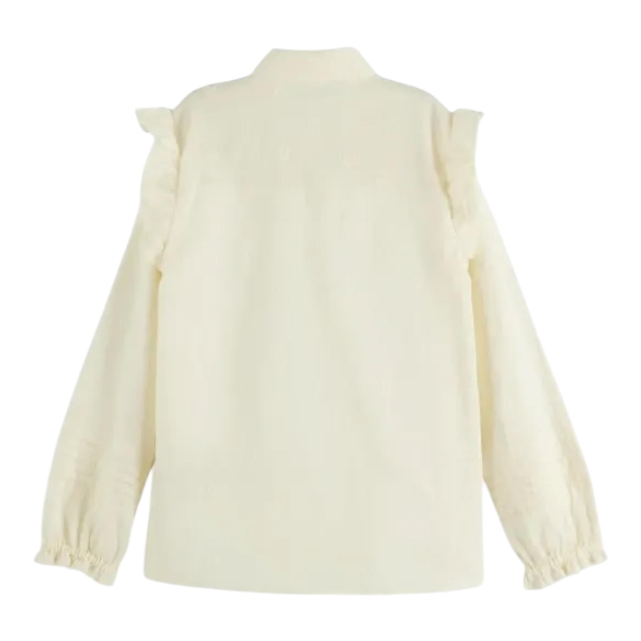 Scotch & Shrunk Camicia Tinta Unita con Ricami per Bambina 179329 AVORIO SCOTCH & SHRUNK 