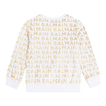 BALMAIN felpa chiusa girocollo tinta unita cn loghi Bianco per Bambino BT4R00 BIANCO BALMAIN 