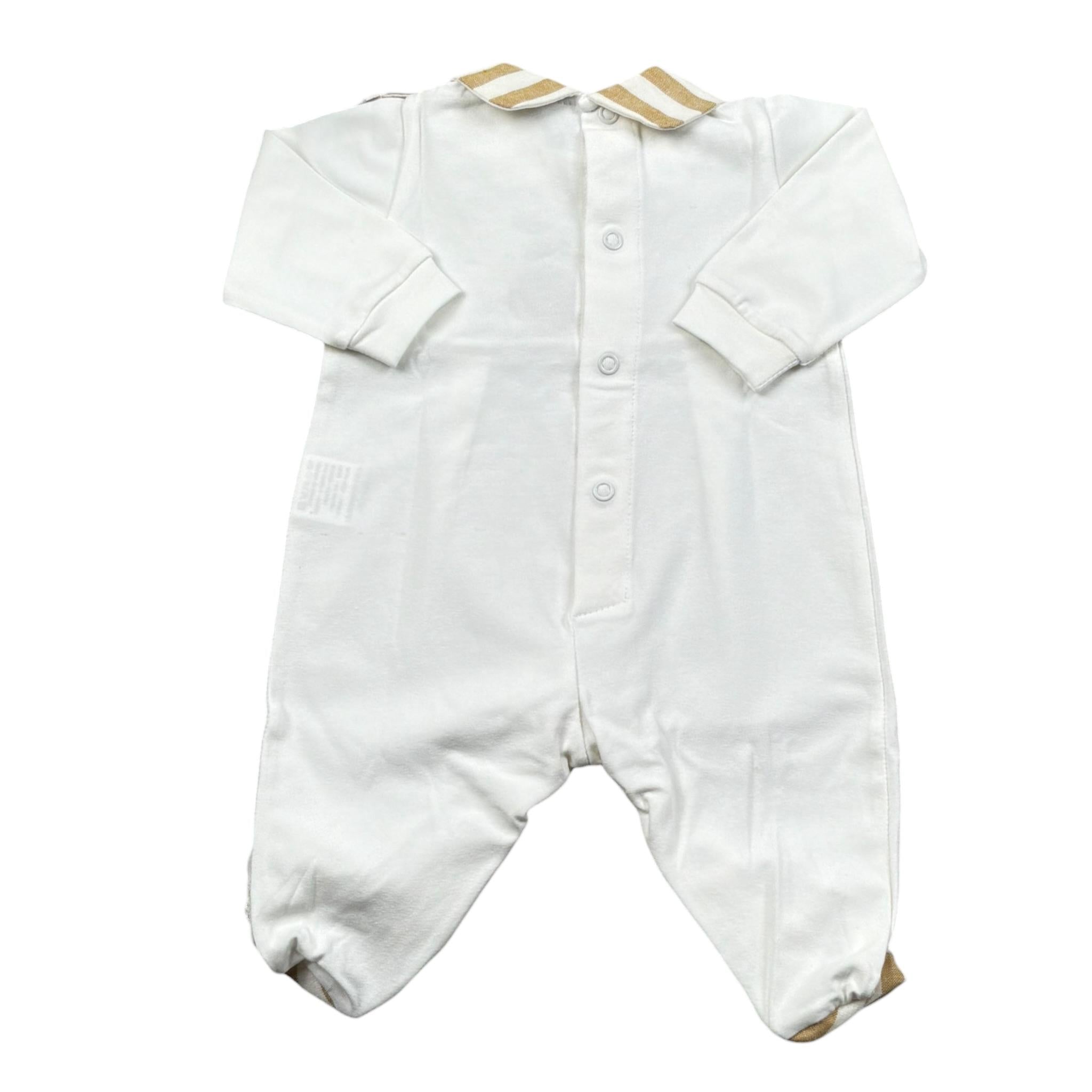 Marlu' Tutina Tinta Unita con Stampa per Neonato EL5014BIS BIANCO MARLU' 