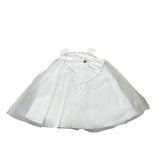 Le Bebe' Abito Cerimonia tinta unita con Tulle Bianco per Neonata B5212 BIANCO LE BEBE' 