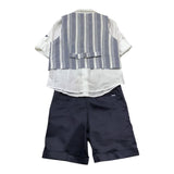 Baby A. Completo 4 Pezzi Bermuda-Camicia-Papillions-Gilet per Bambino A2804 AZZURRO BABY A. 
